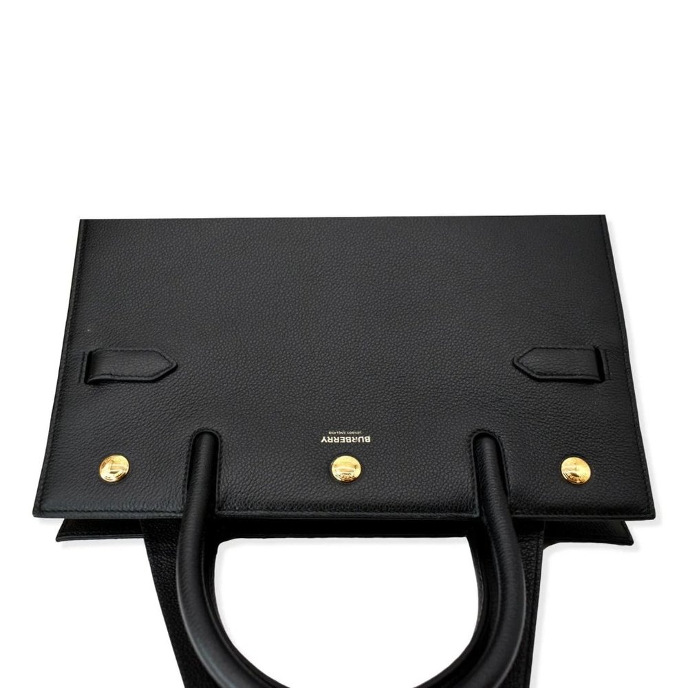 BURBERRY  Title Leather Tote Bag Black - Picture 4 of 13
